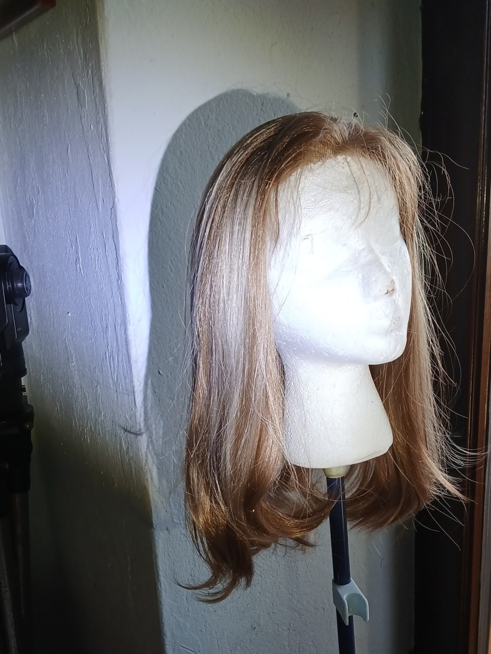 New CSC Mono Lace Front Hair Topper Light Brown/Medium Blond Mix wHighlights 18"